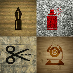 set of abstract backgrounds with different web vector image