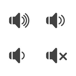 Sound icon speaker volume audio Royalty Free Vector Image
