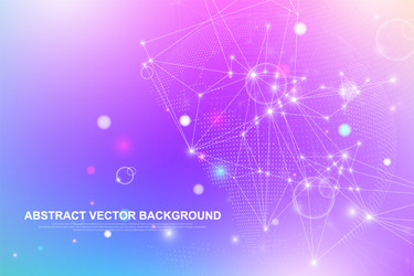abstract digital network connection structure vector image