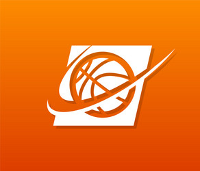 basketball logo icon vector