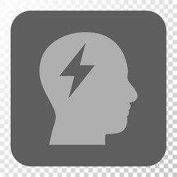 brainstorming rounded square button vector image