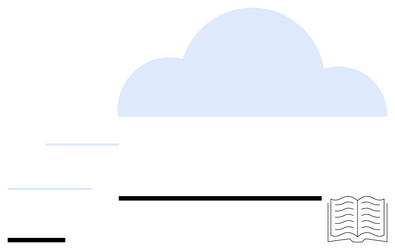 minimalist cloud design with open book element vector image