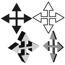 multidirectional arrow icon navigation vector image