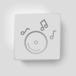 music button design element for your website page vector