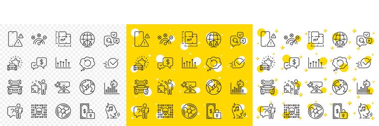 outline car checkbox and payment received line vector image
