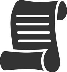 Script Roll Icon - Text Document vector image
