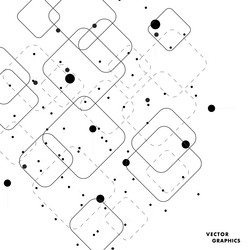 square connected with dots web style vector image