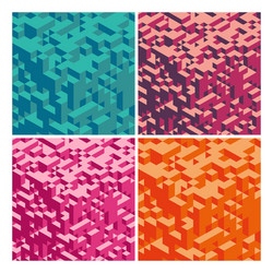 Abstract geometrical 3d background set vector