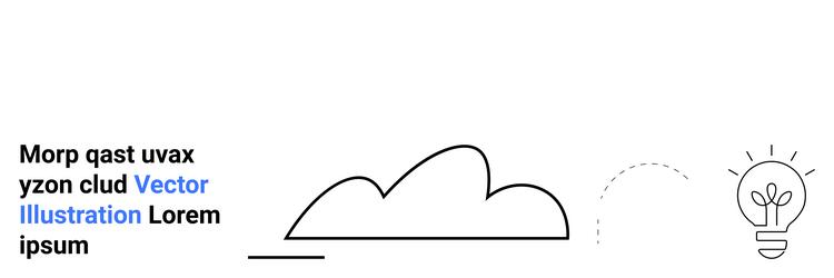 cloud with dashed connection leading vector image