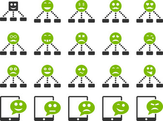 emotion hierarchy and sms icons vector image