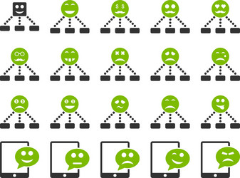 emotion hierarchy and sms icons vector