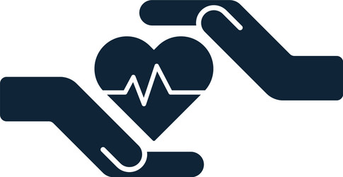 hands and palms with heart shapes icons vector image