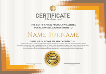modern certificate template background vector image