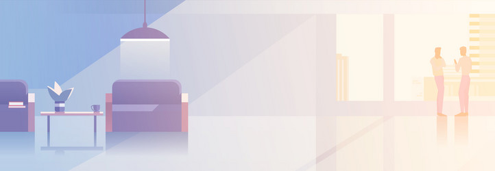 Office interior open-space flat design Royalty Free Vector