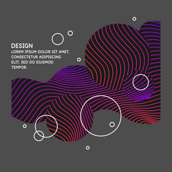 organic forms with dynamic waves and lines vector image