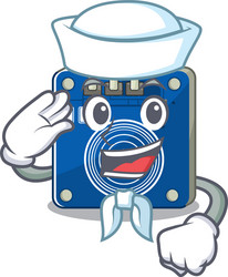 sailor touch sensor isolated in character vector image