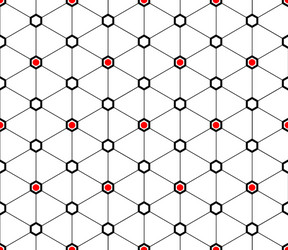 seamless pattern of triangles and hexagons vector image