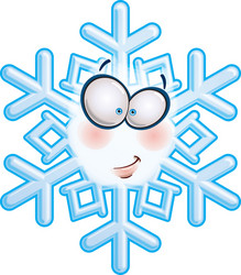 Snowflake head smirk vector