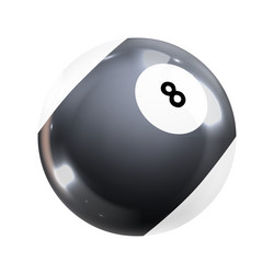 billiard ball with eight number accessory vector