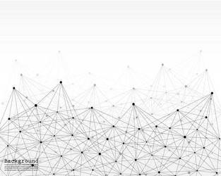 geometric abstract background with connected line vector image