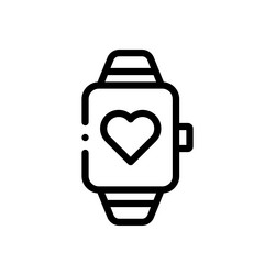 heart rate icon thin linear style design isolated vector image