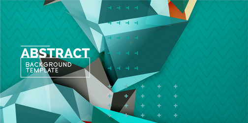 low poly design 3d triangular shape background vector image