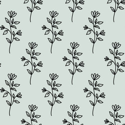 minimalistic botanical seamless pattern vector image
