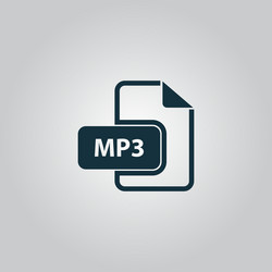 Mp3 audio file extension icon vector