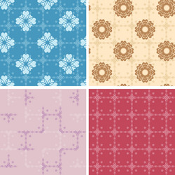 set - color geometric patterns seamless vector image