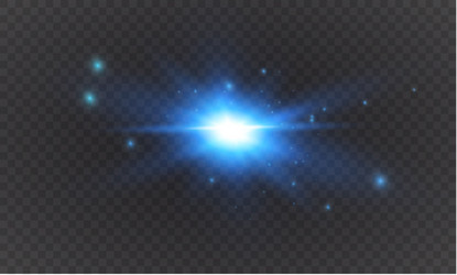 Star on a transparent backgroundlight effect vector