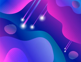 abstract background with color fluid shapes vector image