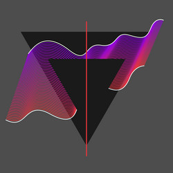 abstract background with dynamic waves vector image