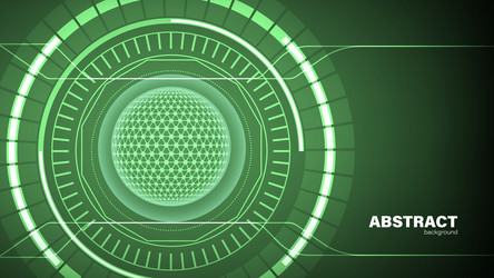 abstract lines with green background technology vector image