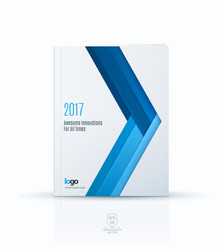 cover design template with arrow in material style vector image