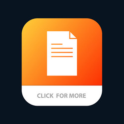 file text data report mobile app button android vector image