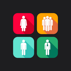 flat icons for web and mobile applications vector image