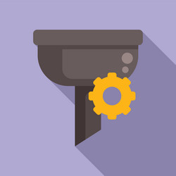 gear filter look icon flat web app data vector image