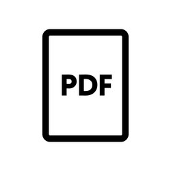pdf file icon line isolated on white background vector image