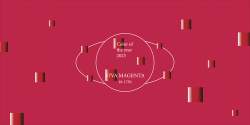 viva magenta color background with gradient square vector image