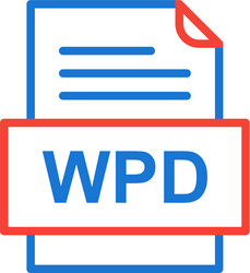 wpd file document icon vector image