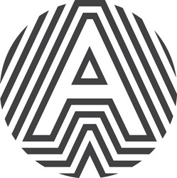Double a letter logo lettermark aa monogram type Vector Image
