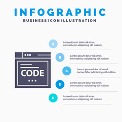 Browser internet code coding infographics vector