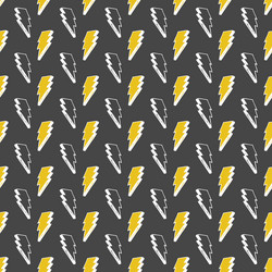 lightning seamless pattern hand drawn sketched vector image