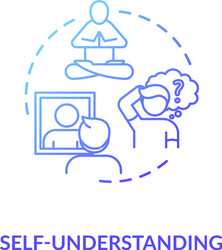 Self understanding concept icon Royalty Free Vector Image