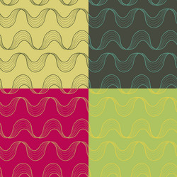 set of abstract seamless patterns vector image