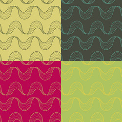 set of abstract seamless patterns vector