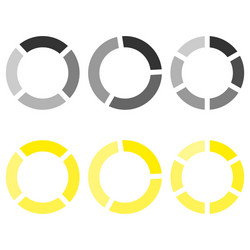 set progress indicator circles icon vector image