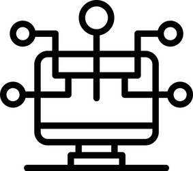 system backup icon outline style vector image