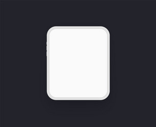 white tablet mockup mobile convenient web device vector image