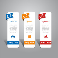 Workflow Steps & Options Template vector image